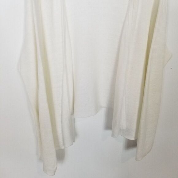 J.Jill Women Plus Linen Blend Cardigan Sweater Sz 3X White Open Front Beach - Picture 3 of 8